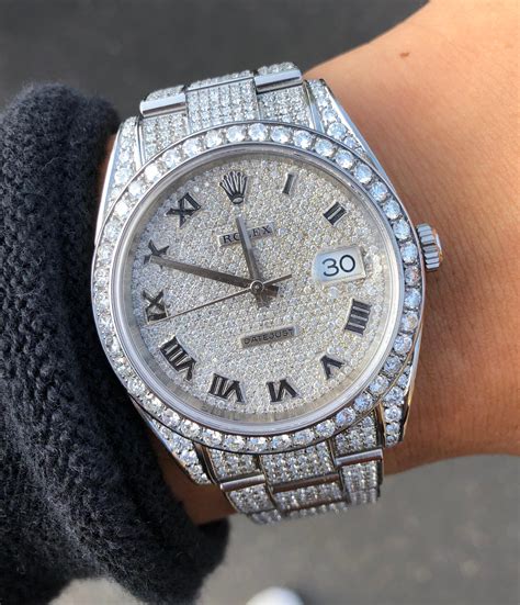 rolex iced watches|fully iced out rolex watch.